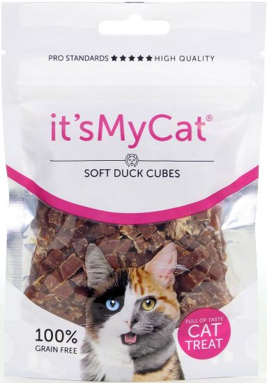 It's My Cat Duck Soft Cubes Grain Free - Котешко лакомство меки кубчета патешко, без зърно, 50 гр